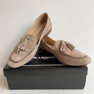 Karl Lagerfeld Bari Suede Loafers Taupe 9